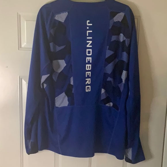 J.Lindeberg Golf Mid Layer Shirt XXL Blue LS - Picture 1 of 3
